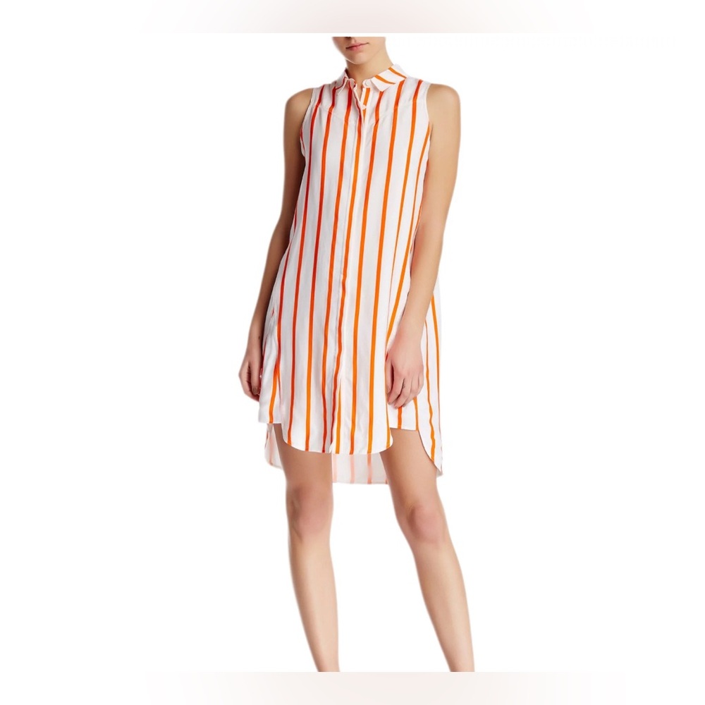 Rebecca Minkoff Women’s striped Collard Button Down Aria Dress Size Small NWT